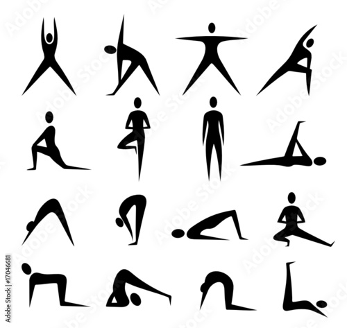 yoga silhouettes