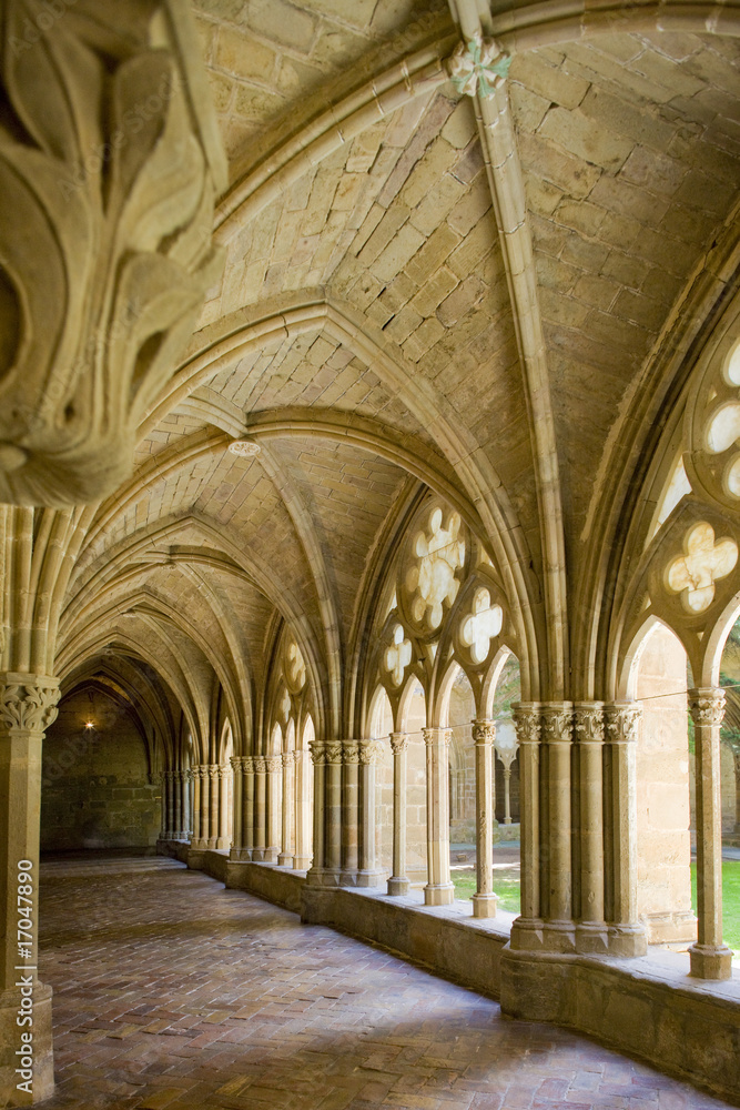 interior of Monastery of Veruela, Aragon, Spain