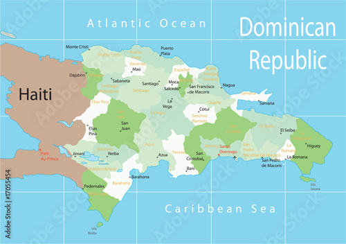 Dominican Republic map.