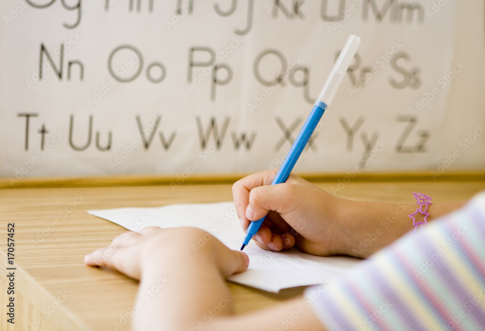 kid writing kid writing