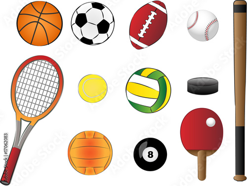 sports equipment vector illustration