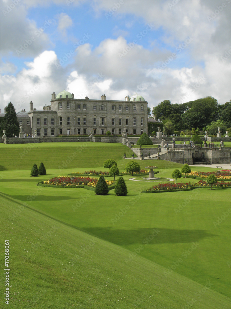 View of the formal gardens at Powerscourt, Ireland