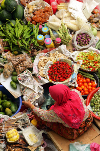 Pasar Siti Khadijah, Kelantan, Malaysia.. photo