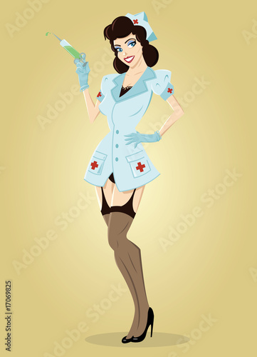 Nurse Pin-up illustration