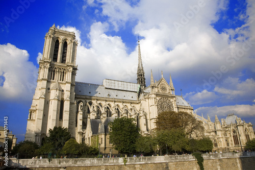 france; paris; Notre Dame : façade sud
