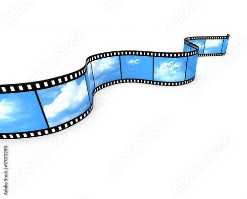 Filmstreifen mit Wolken