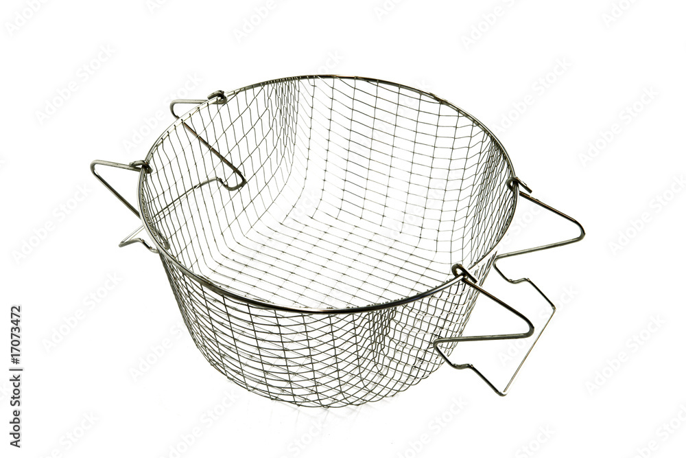 Obraz premium Panier de friteuse sur fond blanc