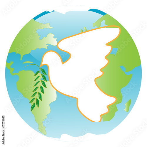 dove on blue planet