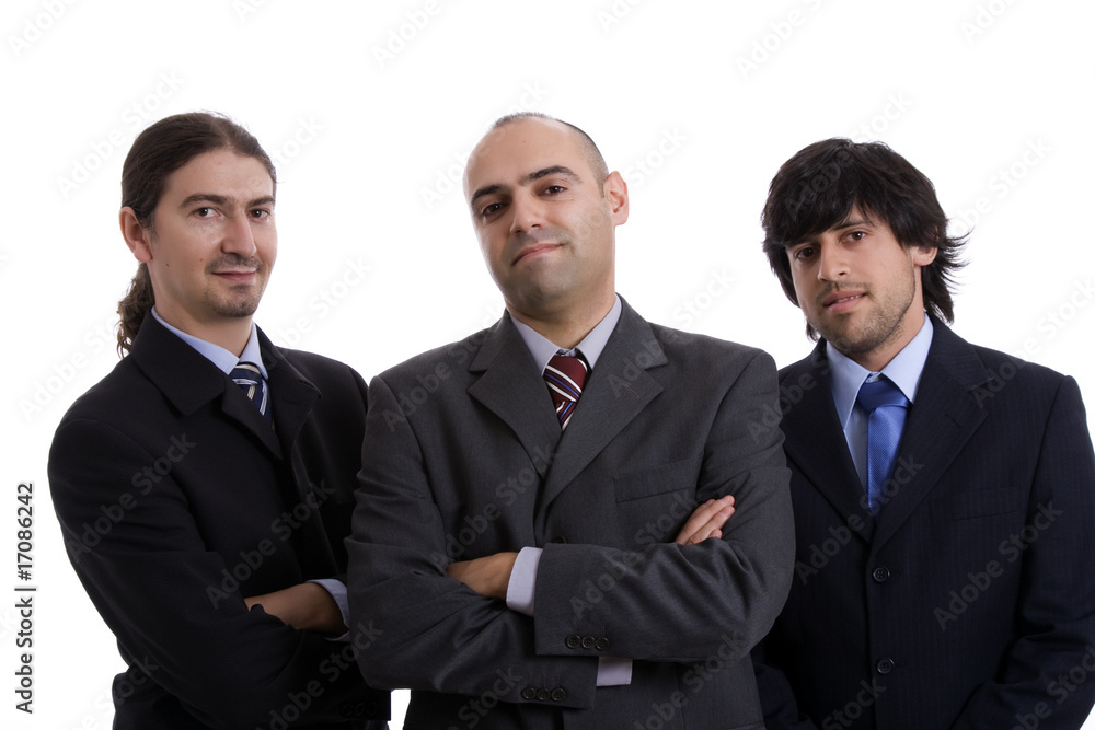 three business man isolated over white three business man isolated over white