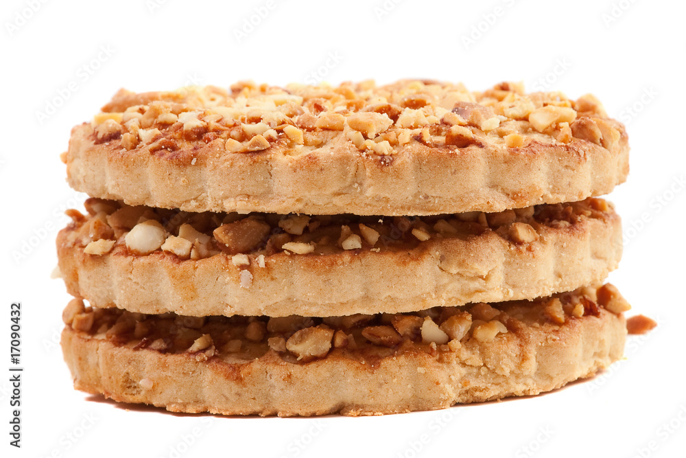 Cookies with a nut crumb. Cookies with a nut crumb.