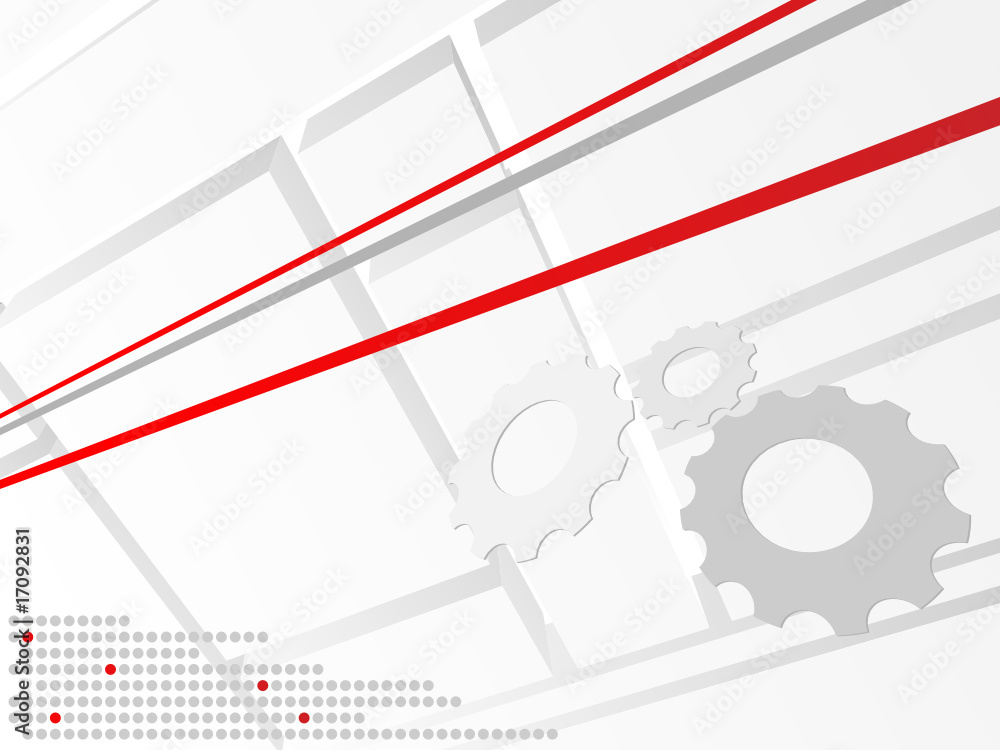 Obraz premium vector abstract background with gears and lines