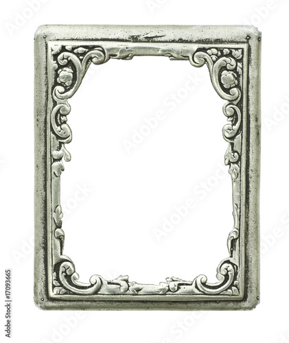 Old decorative silver frame