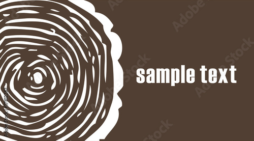 Growth ring on brown background
