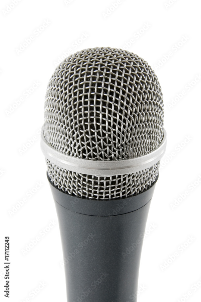 Wireless silver microphone isolated over white background Wireless silver microphone isolated over white background