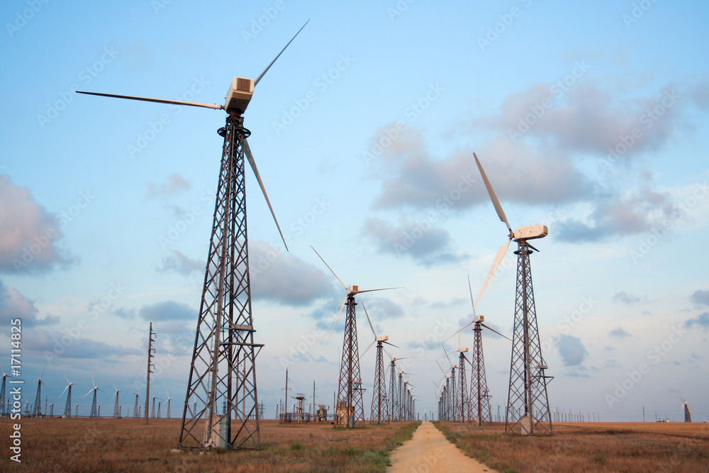 Wind turbines farm Wind turbines farm