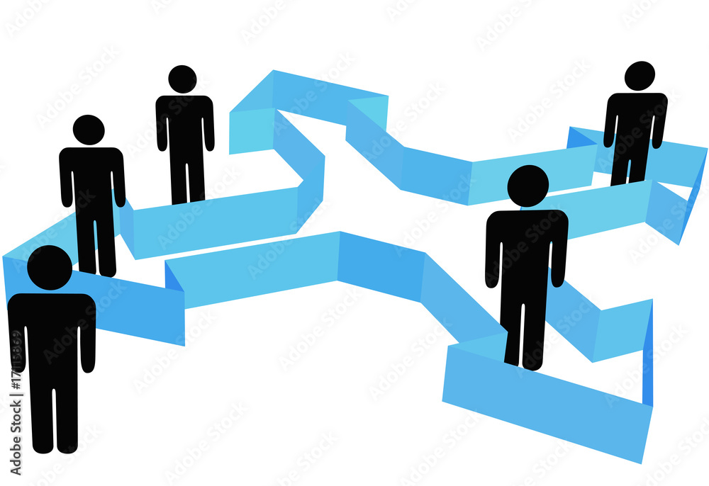Symbol People in Organization Arrows Point In New Directions Symbol People in Organization Arrows Point In New Directions