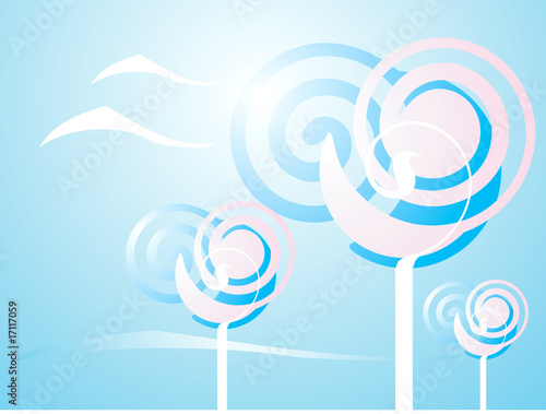 Soft Tree Grove Background