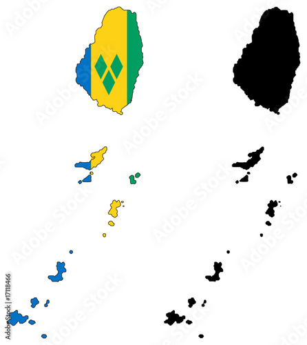 vector  map and saint vincent