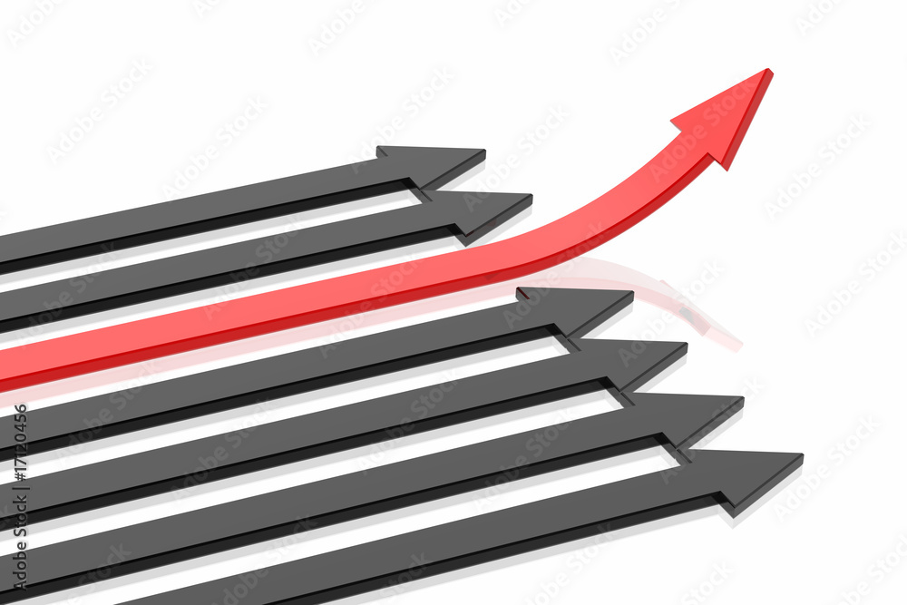 Success arrow isolated in the white background Success arrow isolated in the white background