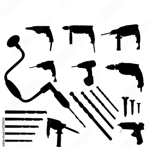vector tools silhouette set
