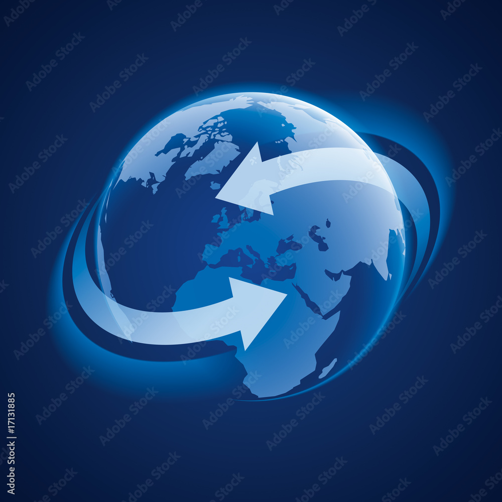 Naklejka premium Kommunikation, Business und Logistik