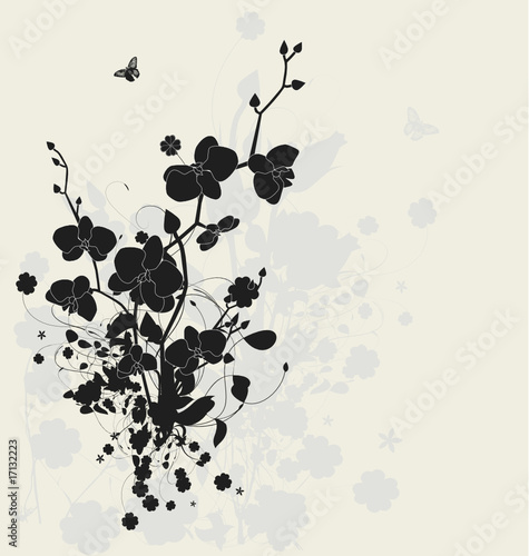 Floral design with orchids