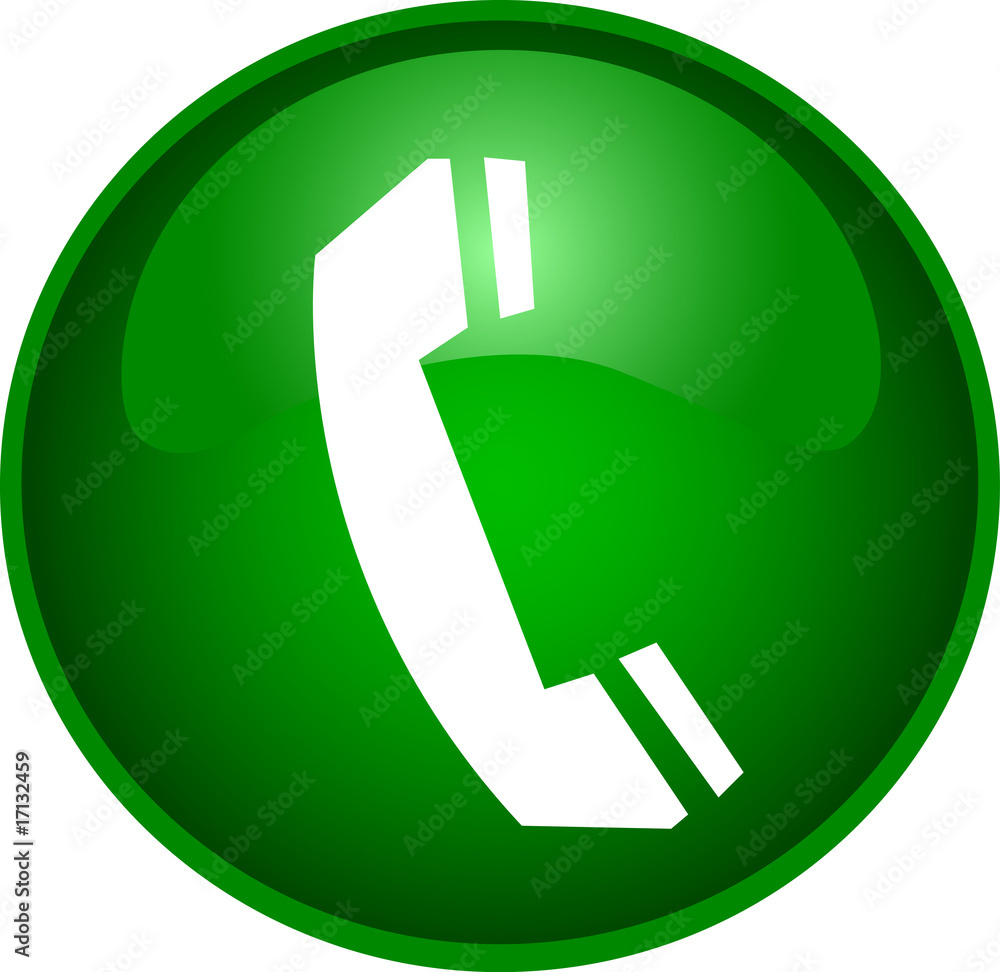 illustration eines grünen buttons mit telefon illustration eines grünen buttons mit telefon
