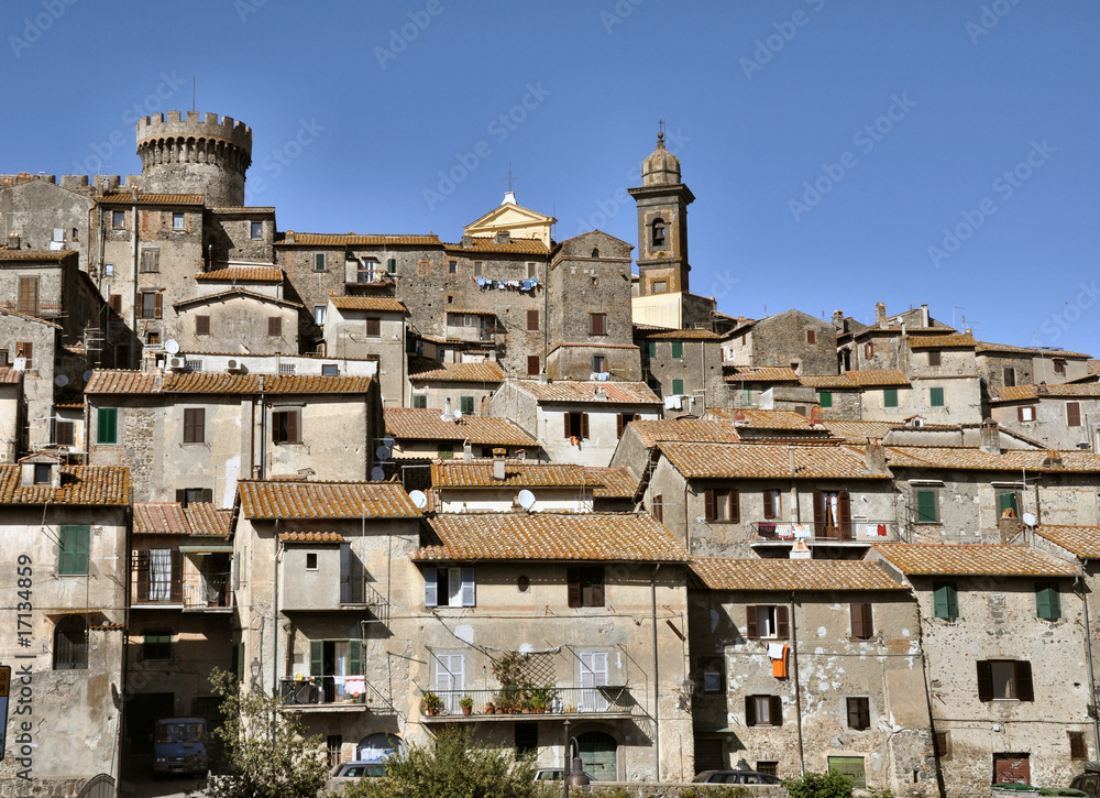View of Bracciano with the Castle Odescalchi