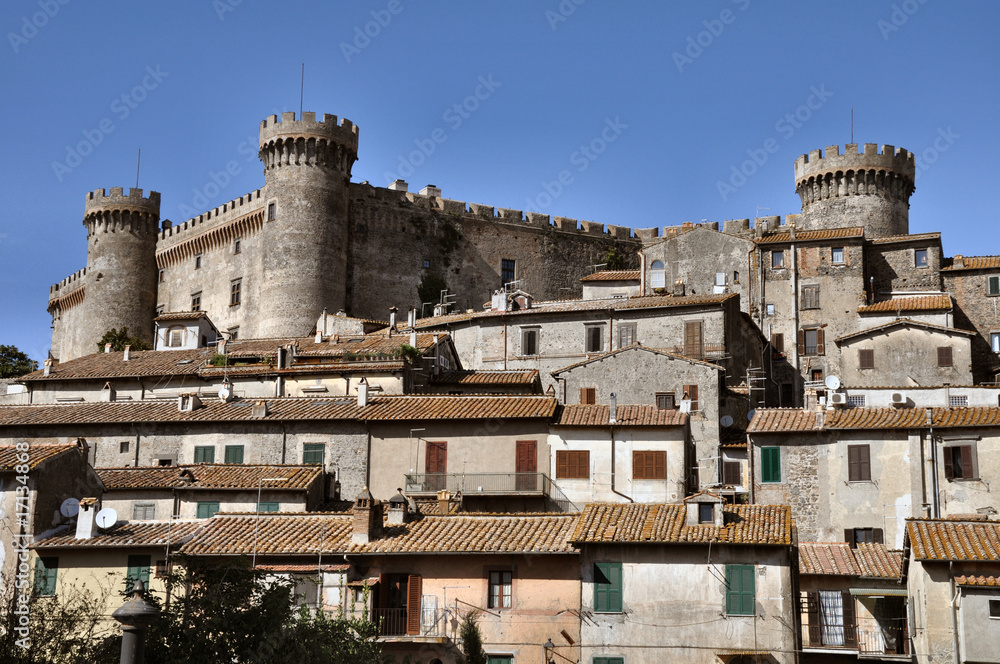 View of Bracciano with the Caste Odescalchi, Rome, Italy