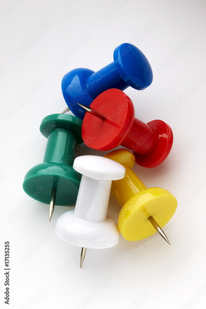 Colorful pushpins Colorful pushpins
