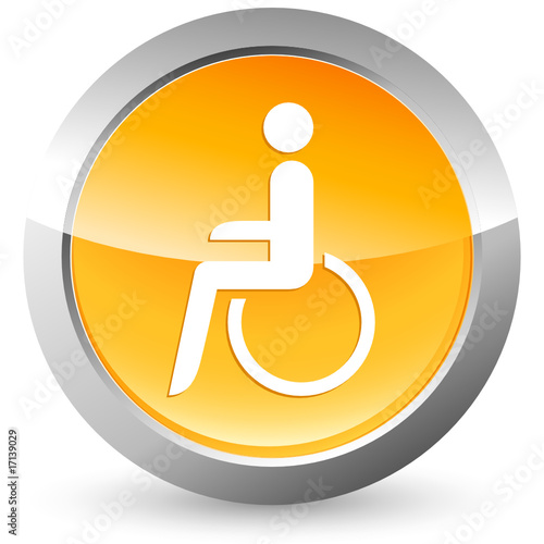 Rollstuhlfahrer - Button