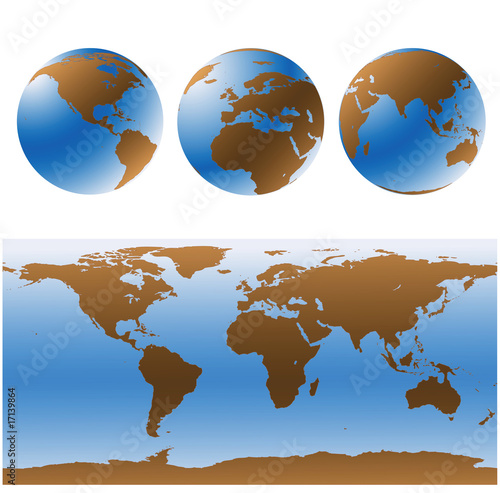 Set de mapas vectorizados
