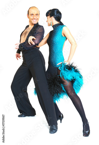 Couple dancers latina style