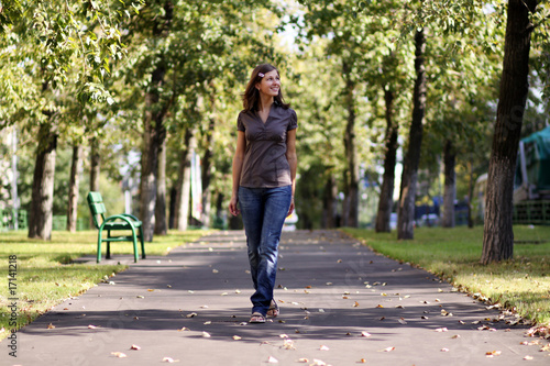 Portrait of the girl to the utmost in the street