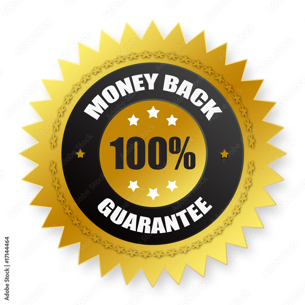 Money back label Money back label