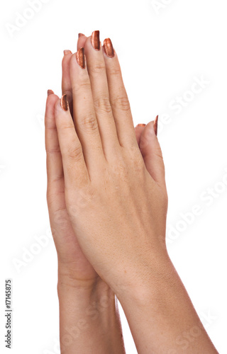 Hands isolated on a white background.