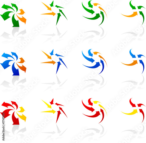 Abstract company symbols. Vector illustration.