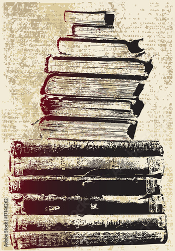 Grunge Book Stack