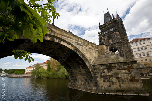 A rather unusual view of the Charles Bridge in Prague, Czech rep