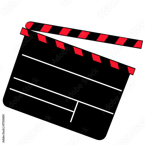 red - black hollywood clapper board