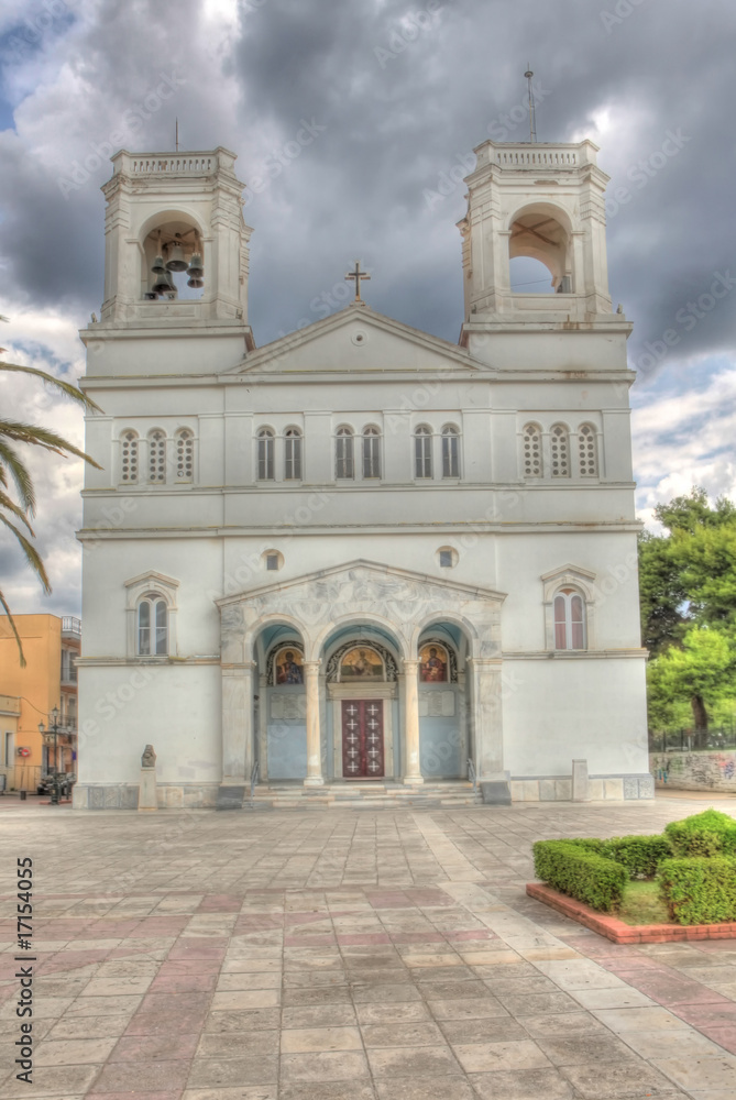 Obraz premium Kirche von Pyrgos (HDR)