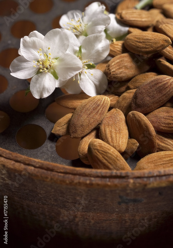 Almonds and flower
