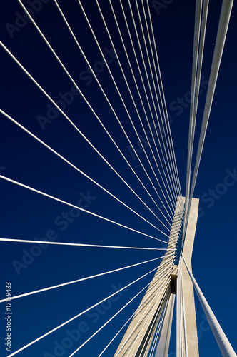 abstract cable suspension bridge