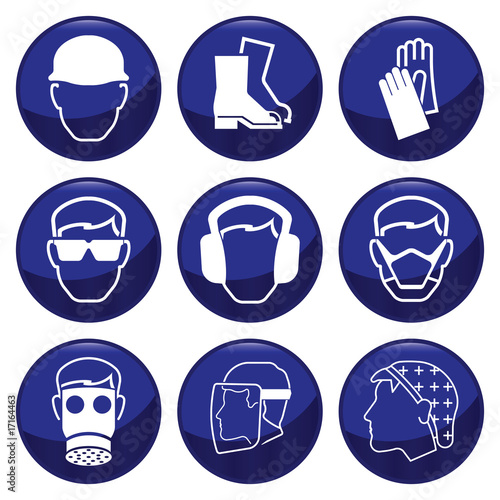 Mandatory construction related icon set