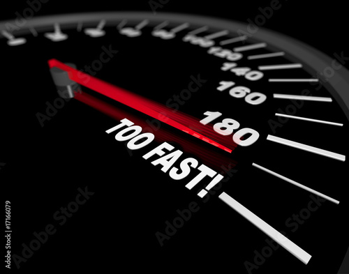 Fotografie Speedometer - Going Too Fast
