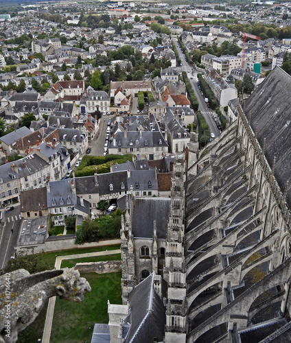 Vue aérienne de la ville de Bourges photo