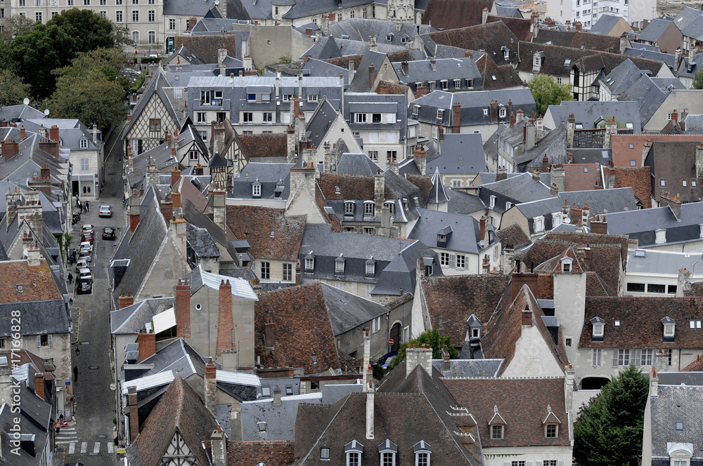 Vue aérienne de la ville de Bourges