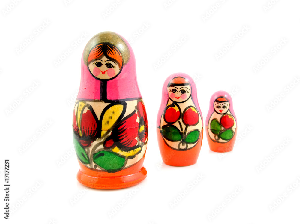 Wooden Russia matryoshka dolls