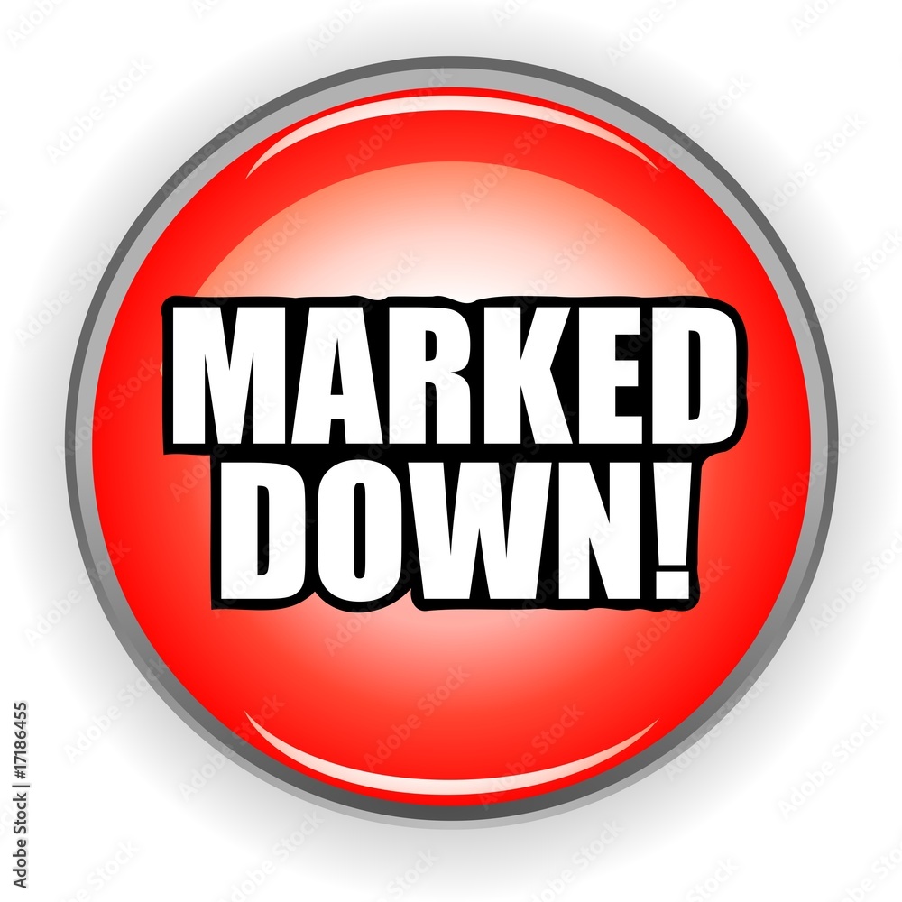 Marked Down Button Vector, Easily Editable. Marked Down Button Vector, Easily Editable.