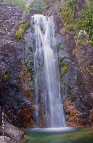 Waterfall in Geres National Park  north of Portugal 